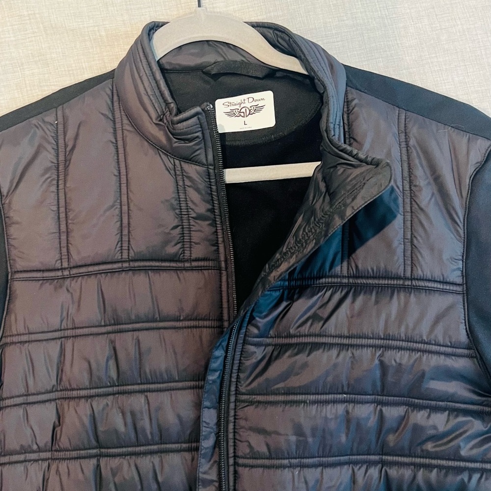 Straight Down zip up jacket. Lightweight and good for spring or fall.